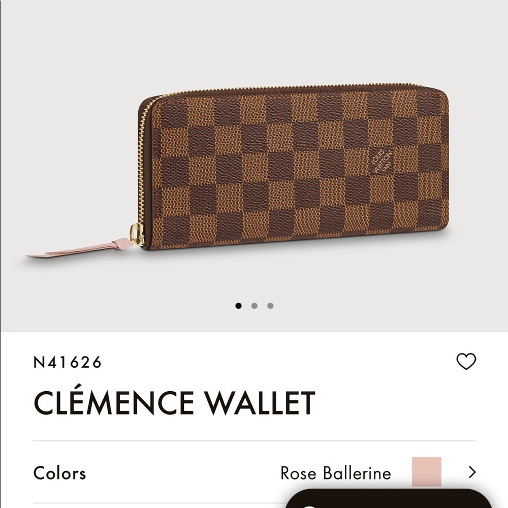 Authentic Louis Vuitton Clemence in the style Damier Ebene.